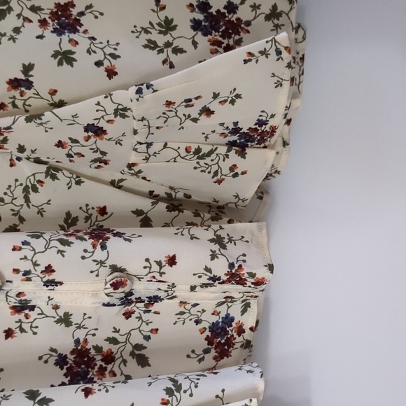 Veronica Beard Floral Long Sleeve Dress - Cream and Purple - Picture 5 of 10